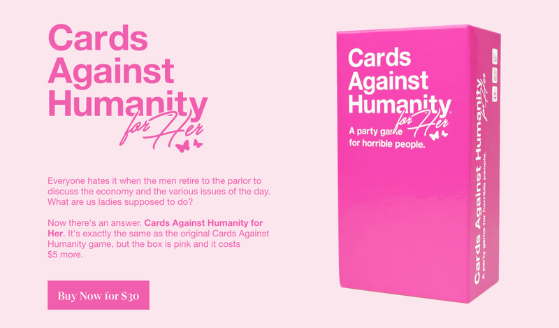 Illustration for article titled Play the woman card with Cards Against Humanity For Her